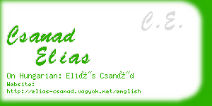 csanad elias business card